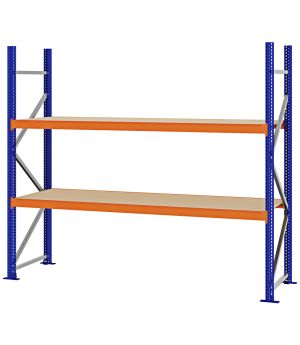 Weitspannregal Grundregal FORTIS, 2.000×2.250×600 mm, Spanplatte