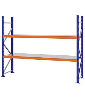 Weitspannregal Grundregal FORTIS, 2.000×2.500×600 mm, verzinkt