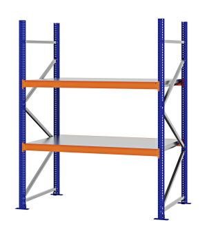 Weitspannregal Grundregal FORTIS, 2.000×1.500×800 mm, verzinkt