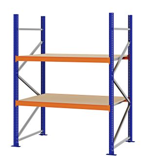 Weitspannregal Grundregal FORTIS, 2.000×1.500×800 mm, Spanplatte