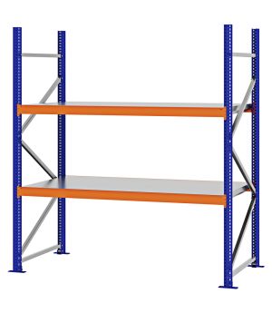 Weitspannregal Grundregal FORTIS, 2.000×1.750×800 mm, verzinkt