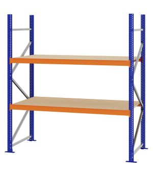 Weitspannregal Grundregal FORTIS, 2.000×1.750×800 mm, Spanplatte