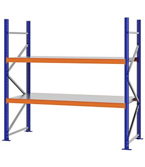 Weitspannregal Grundregal FORTIS, 2.000×2.000×800 mm, verzinkt