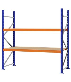 Weitspannregal Grundregal FORTIS, 2.000×2.000×800 mm, Spanplatte
