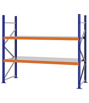 Weitspannregal Grundregal FORTIS, 2.000×2.250×800 mm, verzinkt