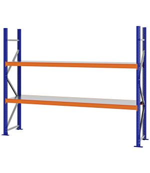 Weitspannregal Grundregal FORTIS, 2.000×2.500×800 mm, verzinkt