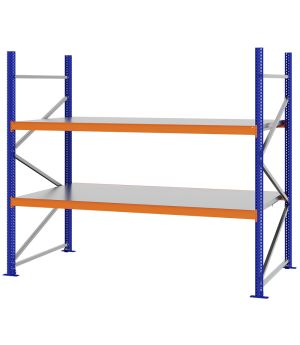 Weitspannregal Grundregal FORTIS, 2.000×2.250×1.000 mm, verzinkt