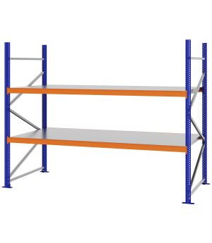 Weitspannregal Grundregal FORTIS, 2.000×2.500×1.000 mm, verzinkt