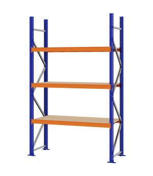 Weitspannregal Grundregal FORTIS, 2.500×1.500×500 mm, Spanplatte