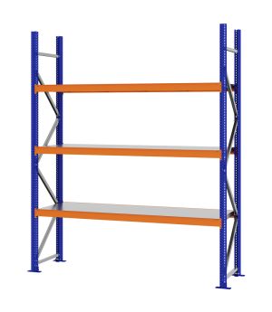 Weitspannregal Grundregal FORTIS, 2.500×2.000×500 mm, verzinkt