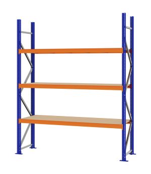 Weitspannregal Grundregal FORTIS, 2.500×2.000×500 mm, Spanplatte