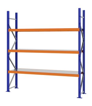 Weitspannregal Grundregal FORTIS, 2.500×2.250×500 mm, verzinkt