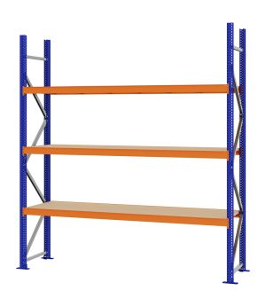 Weitspannregal Grundregal FORTIS, 2.500×2.250×500 mm, Spanplatte