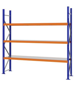 Weitspannregal Grundregal FORTIS, 2.500×2.500×500 mm, verzinkt