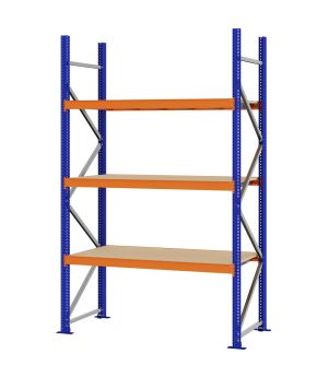 Weitspannregal Grundregal FORTIS, 2.500×1.500×600 mm, Spanplatte