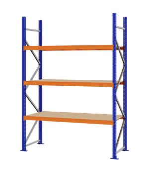 Weitspannregal Grundregal FORTIS, 2.500×1.750×600 mm, Spanplatte
