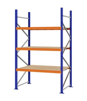 Weitspannregal Grundregal FORTIS, 2.500×1.500×800 mm, Spanplatte