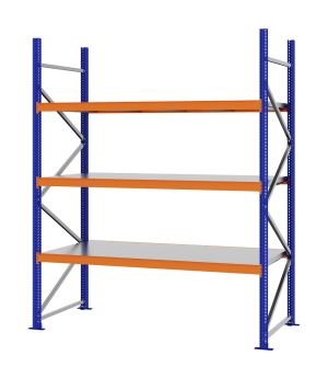Weitspannregal Grundregal FORTIS, 2.500×2.000×800 mm, verzinkt