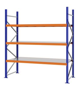 Weitspannregal Grundregal FORTIS, 2.500×2.250×800 mm, verzinkt