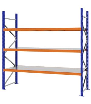 Weitspannregal Grundregal FORTIS, 2.500×2.500×800 mm, verzinkt