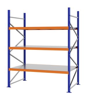 Weitspannregal Grundregal FORTIS, 2.500×2.000×1.000 mm, verzinkt