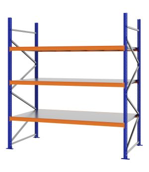 Weitspannregal Grundregal FORTIS, 2.500×2.250×1.000 mm, verzinkt