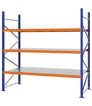Weitspannregal Grundregal FORTIS, 2.500×2.500×1.000 mm, verzinkt