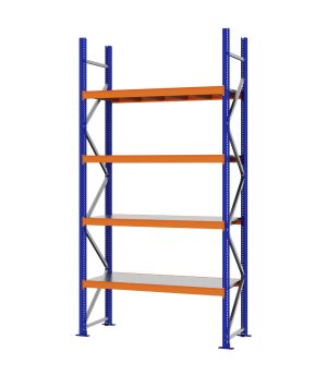 Weitspannregal Grundregal FORTIS, 3.000×1.500×500 mm, verzinkt