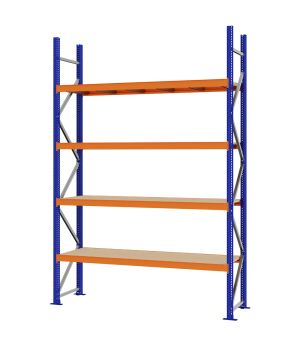 Weitspannregal Grundregal FORTIS, 3.000×2.000×500 mm, Spanplatte