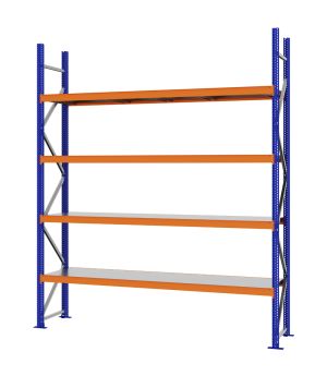 Weitspannregal Grundregal FORTIS, 3.000×2.500×500 mm, verzinkt