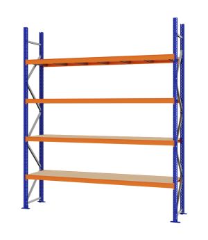 Weitspannregal Grundregal FORTIS, 3.000×2.500×500 mm, Spanplatte