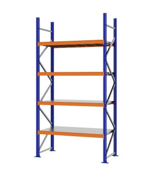 Weitspannregal Grundregal FORTIS, 3.000×1.500×600 mm, verzinkt