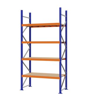 Weitspannregal Grundregal FORTIS, 3.000×1.500×600 mm, Spanplatte