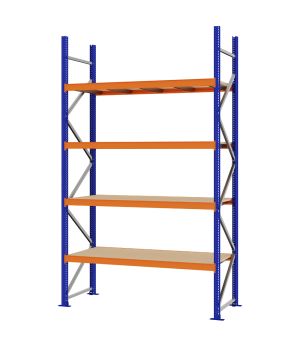 Weitspannregal Grundregal FORTIS, 3.000×1.750×600 mm, Spanplatte