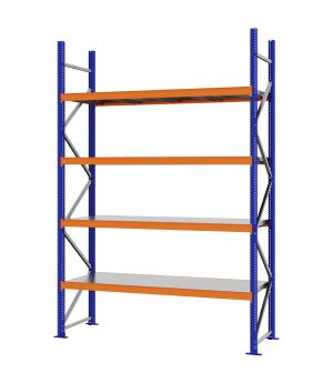 Weitspannregal Grundregal FORTIS, 3.000×2.000×600 mm, verzinkt
