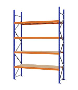 Weitspannregal Grundregal FORTIS, 3.000×2.000×600 mm, Spanplatte