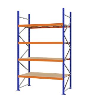 Weitspannregal Grundregal FORTIS, 3.000×1.750×800 mm, Spanplatte