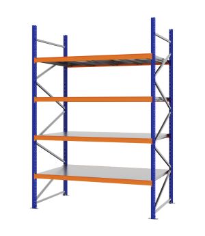 Weitspannregal Grundregal FORTIS, 3.000×2.000×1.000 mm, verzinkt