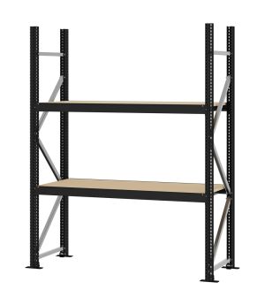 Weitspannregal Grundregal FORTIS, 2.000×1.500×500 mm, Spanplatte
