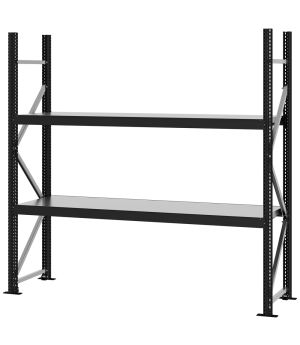 Weitspannregal Grundregal FORTIS, 2.000×2.000×500 mm, verzinkt