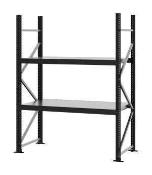 Weitspannregal Grundregal FORTIS, 2.000×1.500×600 mm, verzinkt