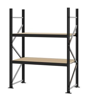 Weitspannregal Grundregal FORTIS, 2.000×1.500×600 mm, Spanplatte
