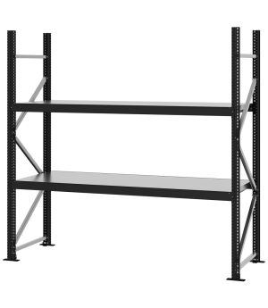 Weitspannregal Grundregal FORTIS, 2.000×2.000×600 mm, verzinkt