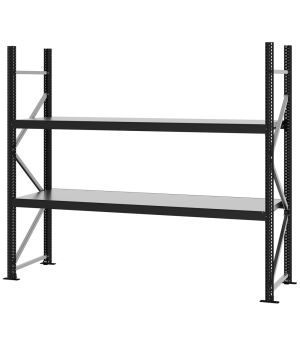 Weitspannregal Grundregal FORTIS, 2.000×2.250×600 mm, verzinkt