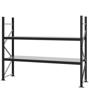 Weitspannregal Grundregal FORTIS, 2.000×2.500×600 mm, verzinkt