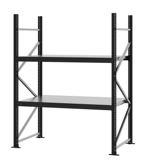 Weitspannregal Grundregal FORTIS, 2.000×1.500×800 mm, verzinkt