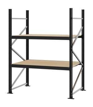 Weitspannregal Grundregal FORTIS, 2.000×1.500×800 mm, Spanplatte