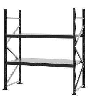 Weitspannregal Grundregal FORTIS, 2.000×1.750×800 mm, verzinkt