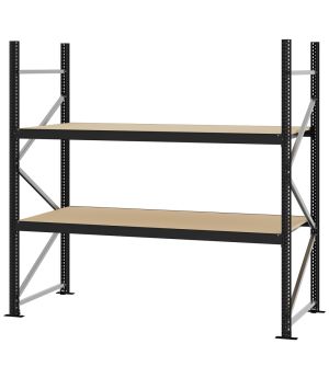 Weitspannregal Grundregal FORTIS, 2.000×2.000×800 mm, Spanplatte