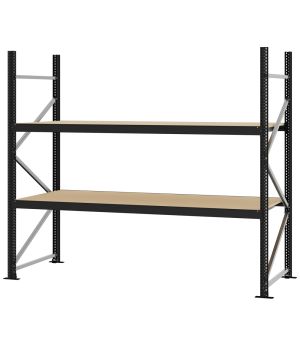 Weitspannregal Grundregal FORTIS, 2.000×2.250×800 mm, Spanplatte